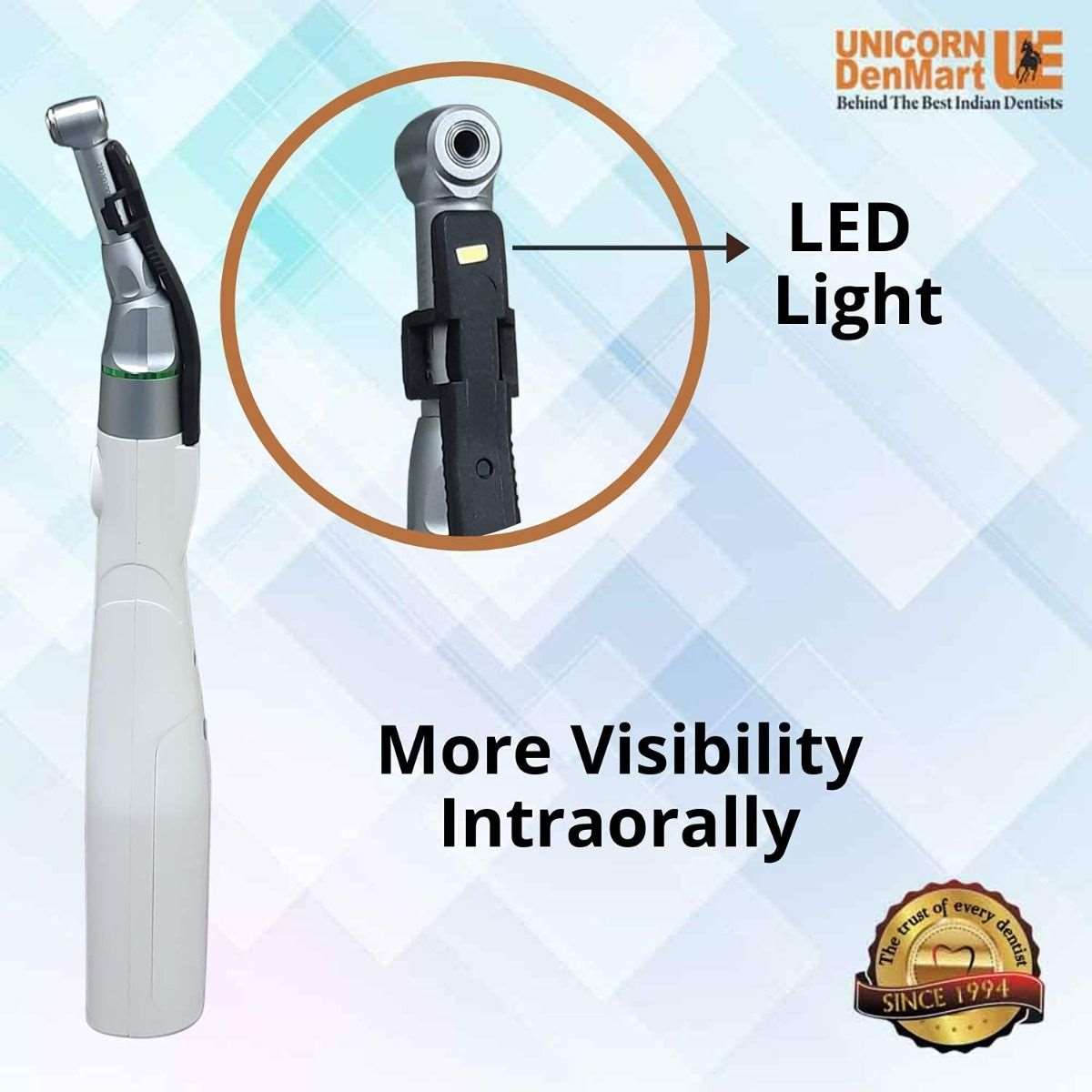 Unicorn Denmart Endo SMART Cordless Dental Endomotor with LED Head - Vitalticks