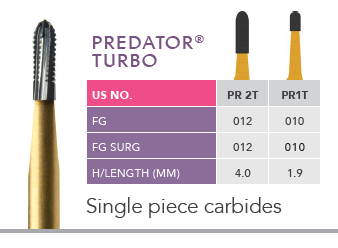 PRIMA DENTAL PREDATOR BURS FOR CROWNS