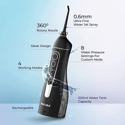 ORACURA Smart PLUS Water Flosser OC200 With 5 Tips - Vitalticks PVT LTD