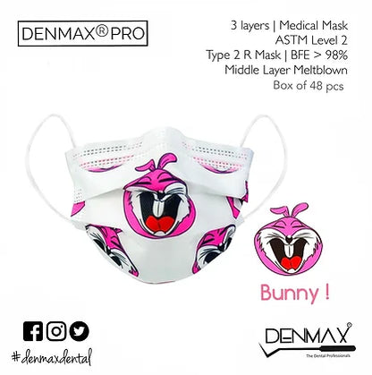 Denmax Smile Face Mask in Assorted Premium Designs - 48 Pcs - Vitalticks PVT LTD
