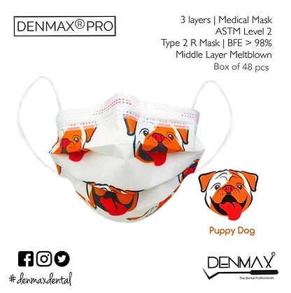 Denmax Smile Face Mask in Assorted Premium Designs - 48 Pcs - Vitalticks PVT LTD