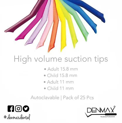 Denmax High Volume Suction Tips - Vitalticks PVT LTD