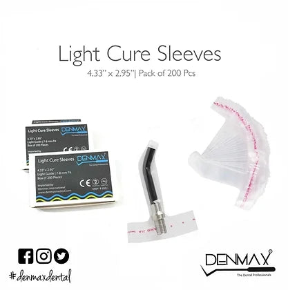 Denmax Light Cure Sleeves - 200 Pcs - Vitalticks PVT LTD
